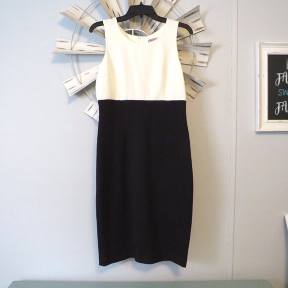 Beautiful 2 Pcs Danny &‎ Nicoles Dress Black & Cream Dress w/ Lace Size 6 - Picture 3 of 16